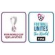 2022 Qatar World Cup White & Football Unites The World White Badge  + €6,00 