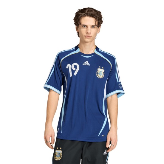 Herren Argentinien 2006 Auswärts-Retro-Trikot Messi #19 Herren Argentinien 2006 Auswärts-Retro-Trikot Messi #19