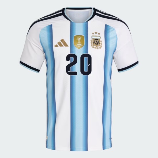 Herren Argentinien 2026 Heim Authentisches WM-Trikot MAC ALLISTER #20