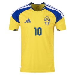 Herren Schweden 2026 Heim Authentic Weltmeisterschaft Trikot IBRAHIMOVIĆ #10 Herren Schweden 2026 Heim Authentic Weltmeisterschaft Trikot IBRAHIMOVIĆ #10