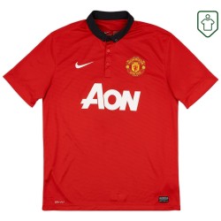 Herren Manchester United 2013/14 Heim Retro Shirt Mata #8
