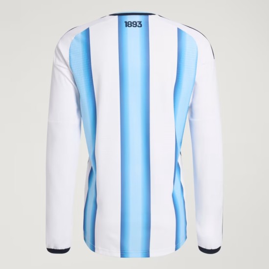 Kinder Argentinien 2026 Heim Authentisches WM-Langarmtrikot Kinder Argentinien 2026 Heim Authentisches WM-Langarmtrikot