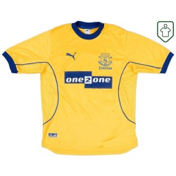 Herren Everton 2000/01 Auswärts Retro Shirt Gascoigne #18