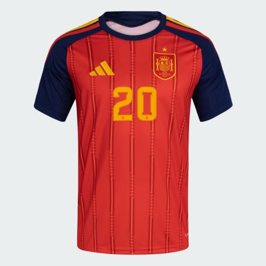 Kinder Spanien 2026 Heim Authentisches WM-Trikot PEDRI #20 Kinder Spanien 2026 Heim Authentisches WM-Trikot PEDRI #20
