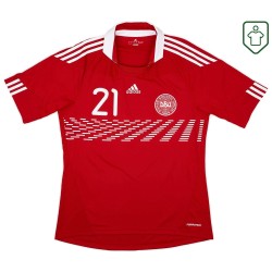 Männer Dänemark 2010/11 Heim Retro Shirt Eriksen #21 Männer Dänemark 2010/11 Heim Retro Shirt Eriksen #21