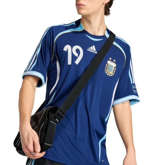 Herren Argentinien 2006 Auswärts-Retro-Trikot Messi #19 Herren Argentinien 2006 Auswärts-Retro-Trikot Messi #19