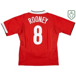 Herren Manchester United 2004/06 Heim Retro Shirt Rooney #8
