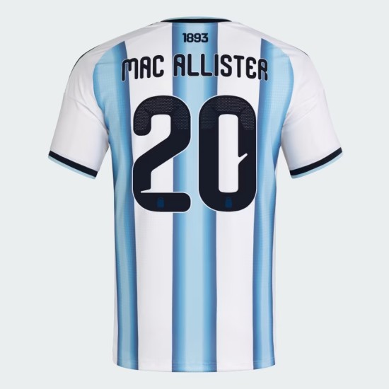 Herren Argentinien 2026 Heim Authentisches WM-Trikot MAC ALLISTER #20
