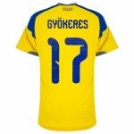 Herren Schweden 2026 Heim Authentic World Cup Trikot GYÖKERES #17