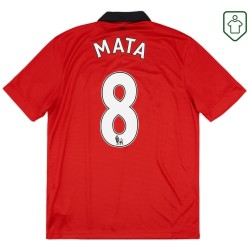Herren Manchester United 2013/14 Heim Retro Shirt Mata #8
