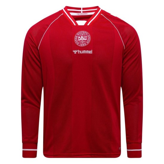 Herren Dänemark 2026 Heim Weltmeisterschaft Langarmtrikot Herren Dänemark 2026 Heim Weltmeisterschaft Langarmtrikot