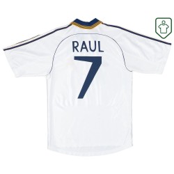 Herren Real Madrid Heim-Retro-Trikot 2001 Raul #7
