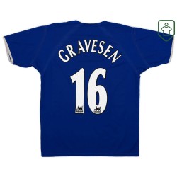 Herren Everton 2003/04 Heim Retro Shirt Gravesen #16