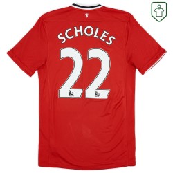 Herren Manchester United 2011/12 Heim Retro Shirt Scholes #22