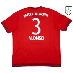 Herren Bayern München 2015/16 Heim-Retro-Trikot Alonso #3