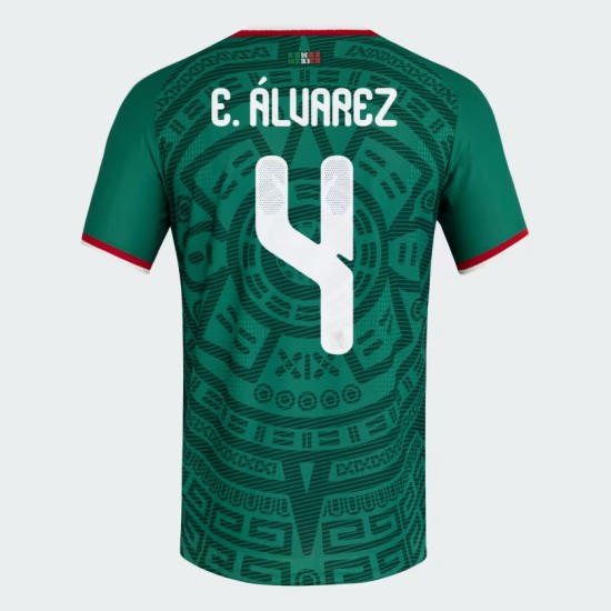 Herren Mexiko 2026 Heim Authentisches WM-Trikot E. ÁLVAREZ #4 Herren Mexiko 2026 Heim Authentisches WM-Trikot E. ÁLVAREZ #4