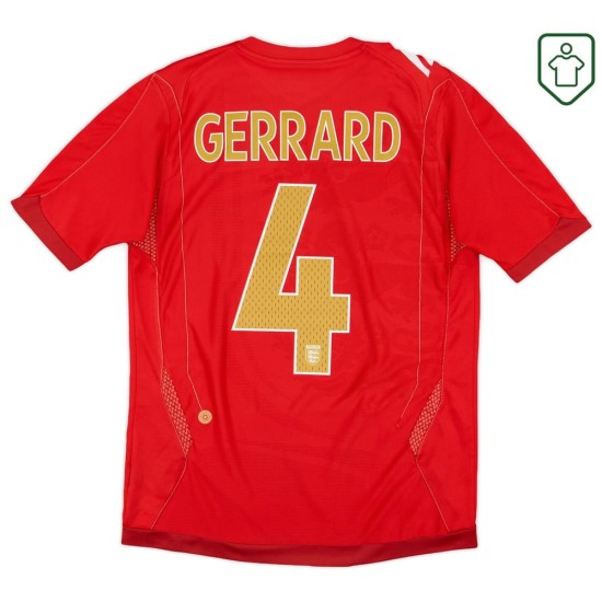 Männer England 2006/08 Auswärts Retro Shirt Gerrard #4 Männer England 2006/08 Auswärts Retro Shirt Gerrard #4