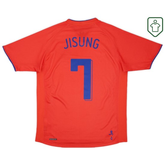 Männer Südkorea 2006/08 Heim Retro Shirt Jisung #7 Männer Südkorea 2006/08 Heim Retro Shirt Jisung #7