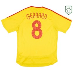 Herren Liverpool 2006/07 Auswärts Retro Shirt Gerrard #8